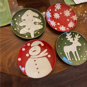 Gourmet Expressions 4 Plate Holiday Set